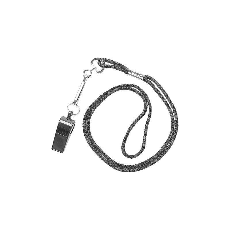 Kwik Goal Whistle w/ Neck Lanyard (BLK)